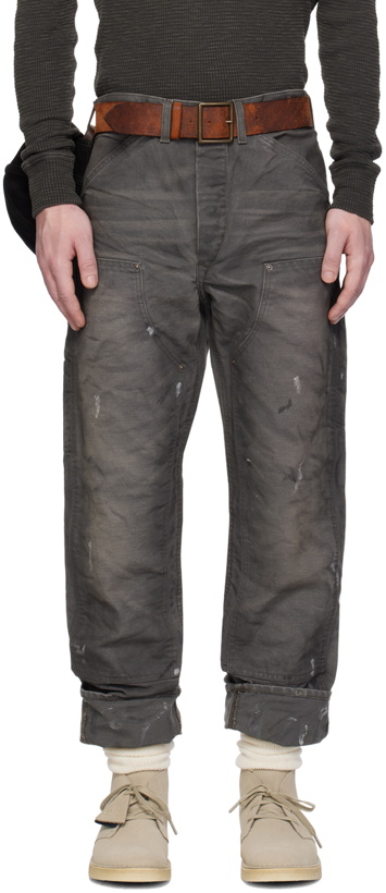 Photo: RRL Gray Distressed Trousers