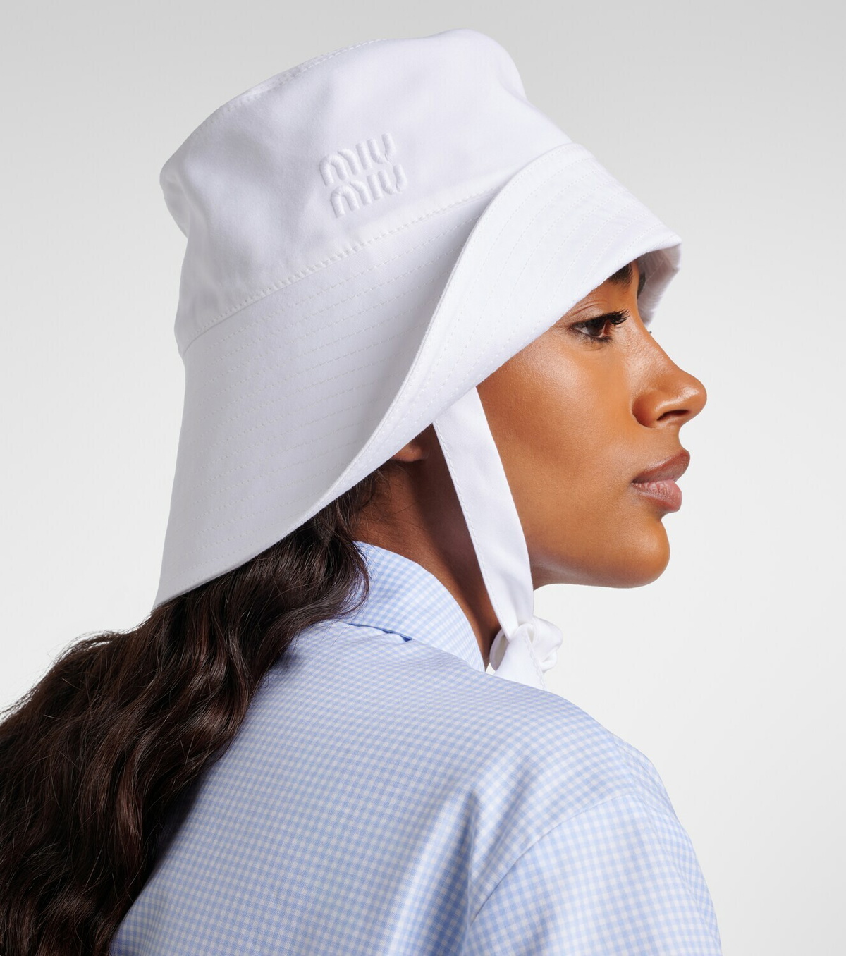 Miu Miu Cotton poplin bucket hat