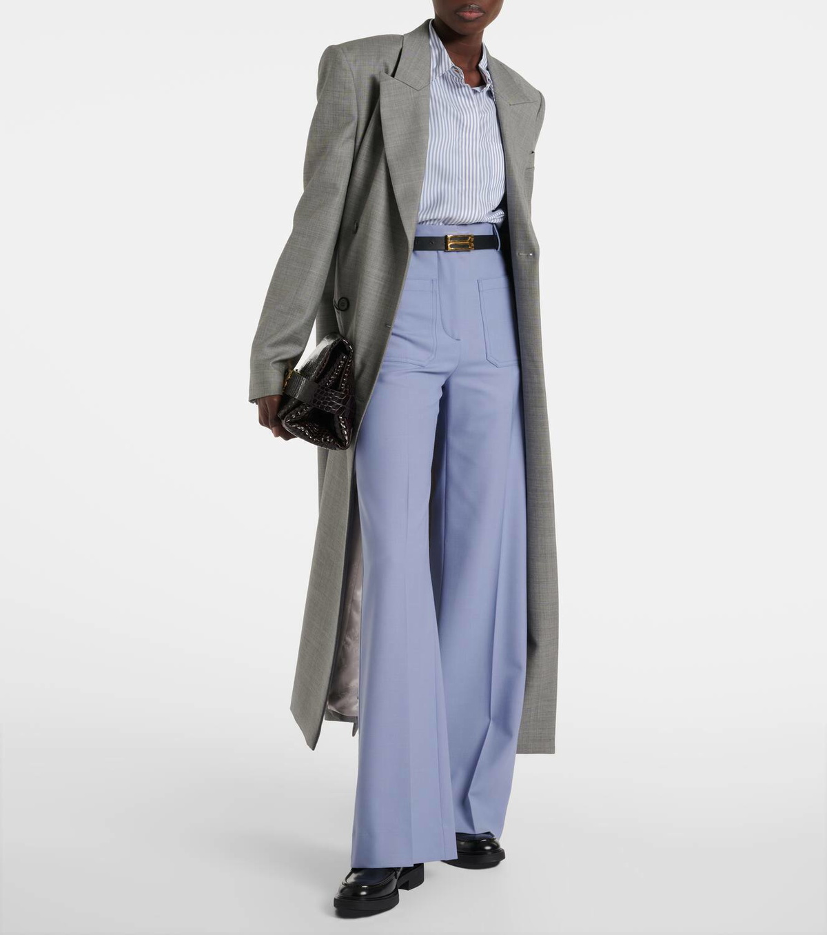【税関/送料込】VICTORIA BECKHAM ★ 「アリナ」パンツ VICTORIA BECKHAM Alina twill wide-leg pants | NET-A-PORTER