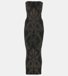 Wolford x Etro lamé jacquard midi dress