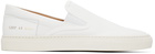 Common Projects White Canvas Slip-On Sneakers