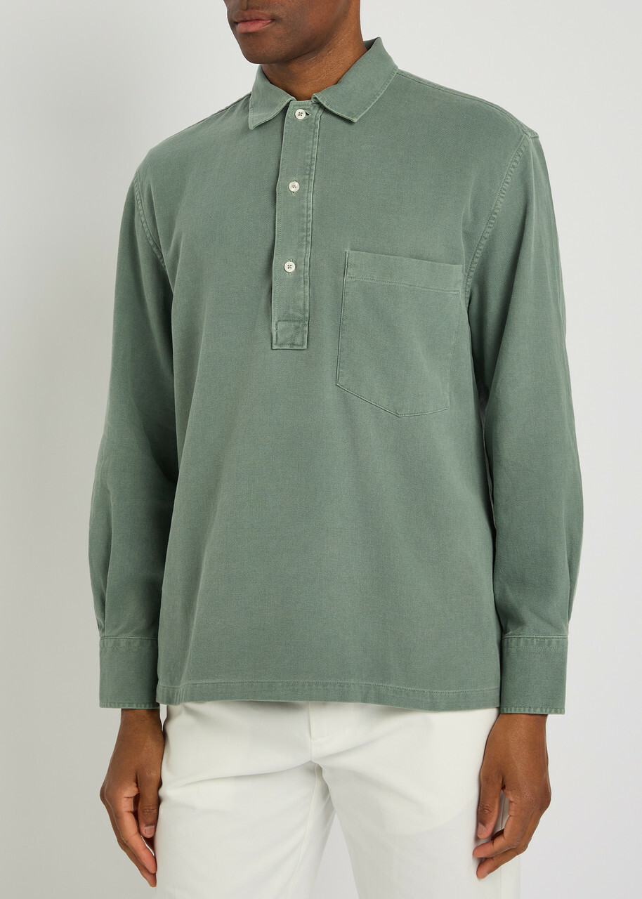 Officine Générale Jordy Cotton-twill Shirt Light Green