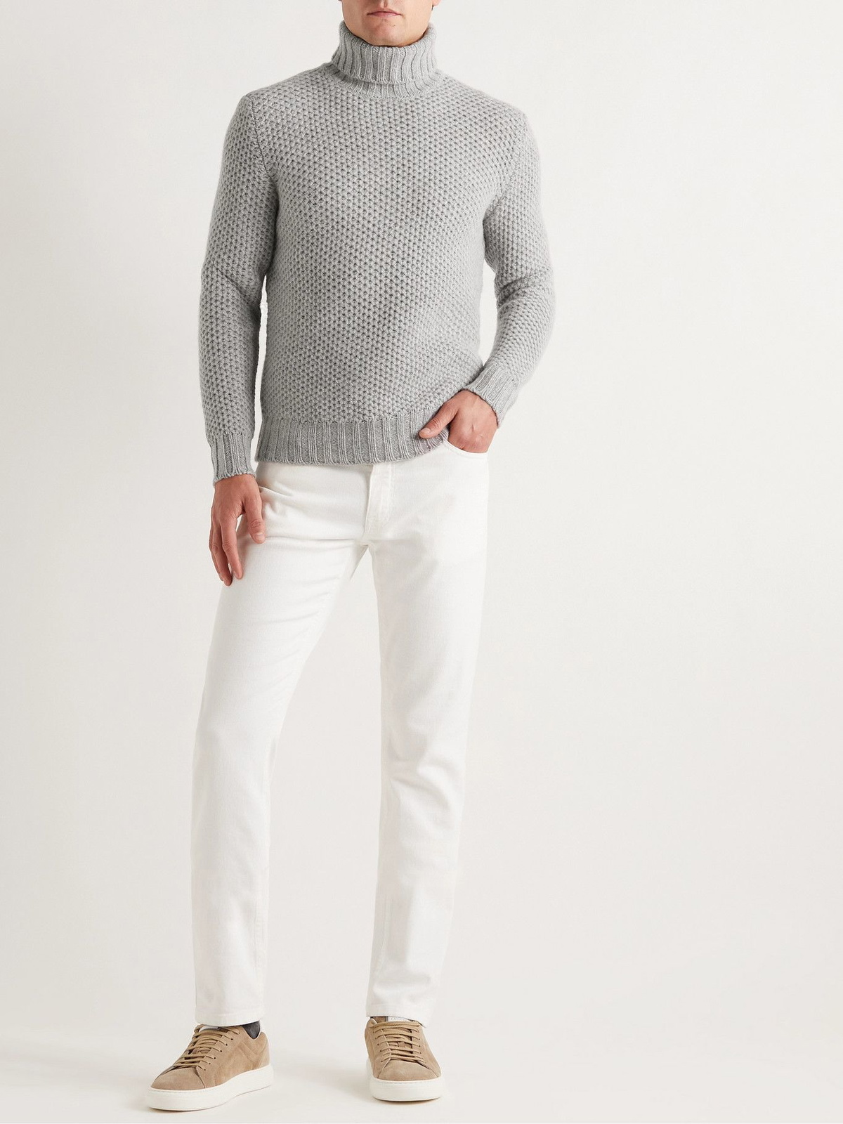 MP Massimo Piombo - Waffle-Knit Wool Rollneck Sweater - Unknown
