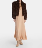 Chloé Leopard-print cropped faux fur jacket