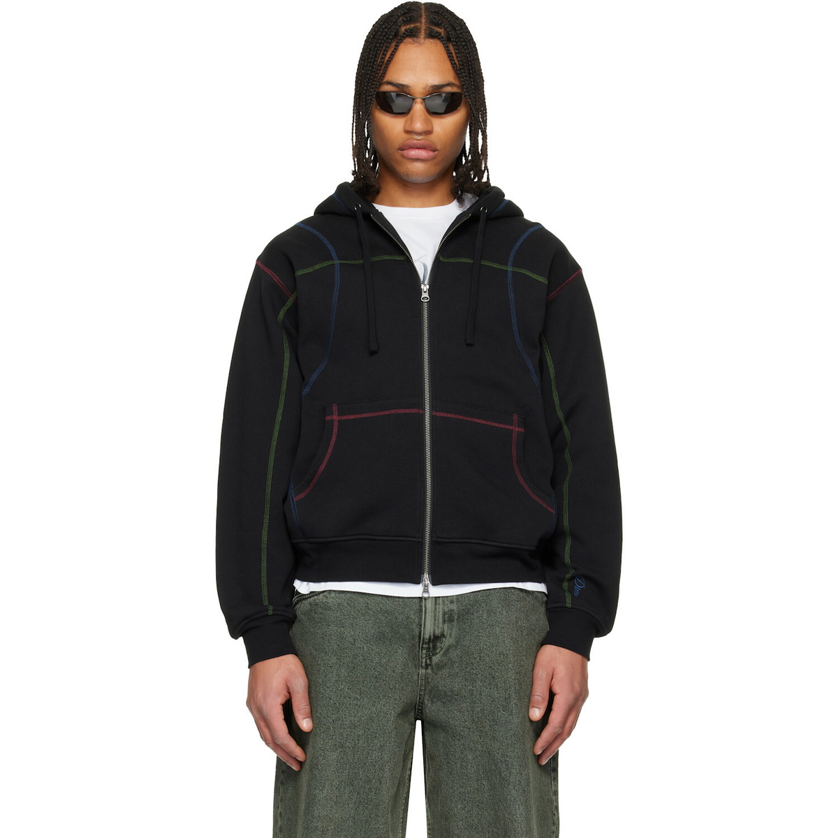 Dime Black Court Zip Hoodie