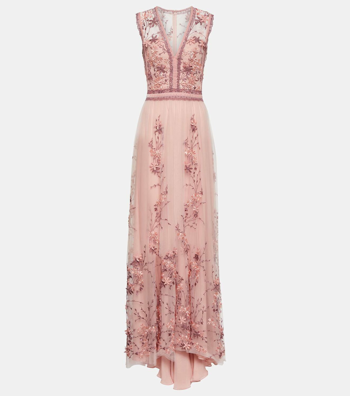 Costarellos Eva embroidered tulle gown Costarellos Costarellos Eva embroidered tulle gown Costarellos