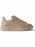 Alexander McQueen - Exaggerated-Sole Suede-Trimmed Leather Sneakers - Neutrals