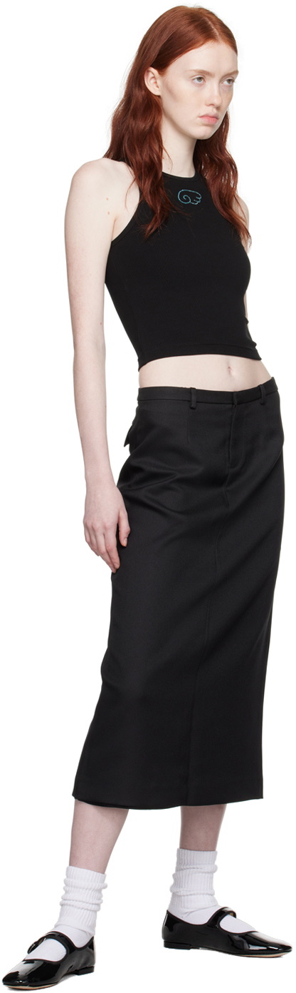 Sandy Liang Black Socks Midi Skirt