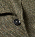 Massimo Alba - Herringbone Wool Coat - Green