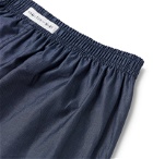 Hamilton and Hare - Cotton-Sateen Boxer Shorts - Blue