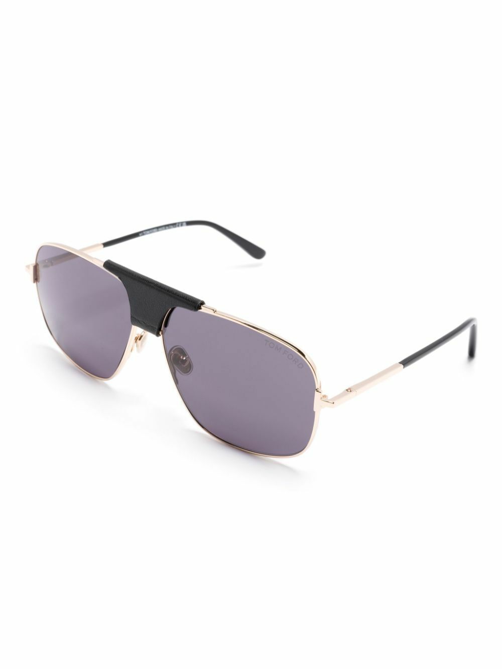 TOM FORD Eyewear Grey Tex Pilot Frame Sunglasses