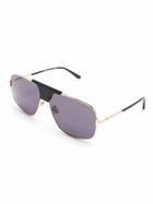 TOM FORD Eyewear Grey Tex Pilot Frame Sunglasses