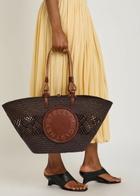 Stella Mccartney Logo Large Raffia Tote bag - Black - One Size