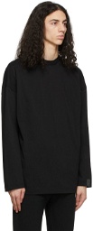 N.Hoolywood Black Cotton Long Sleeve T-Shirt