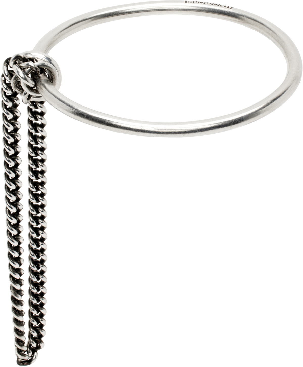 Ann Demeulemeester Silver Vokko Chain Bangle Bracelet