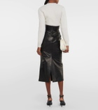 Alexander McQueen High-rise leather pencil skirt