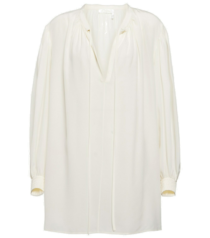Photo: Chloé Tie-neck silk satin shirt