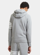 4 Bar Hooded Sweater in Light Grey