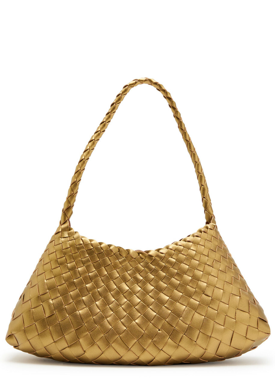 Dragon Diffusion Rosanna Woven Leather Shoulder bag - Gold - One Size