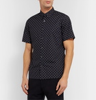 Theory - Irving Printed Cotton-Blend Poplin Shirt - Blue