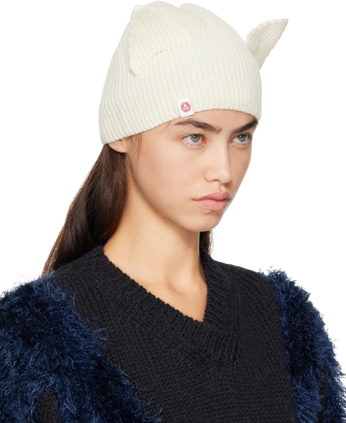 Charles Jeffrey LOVERBOY Off-White Ears Rib Beanie