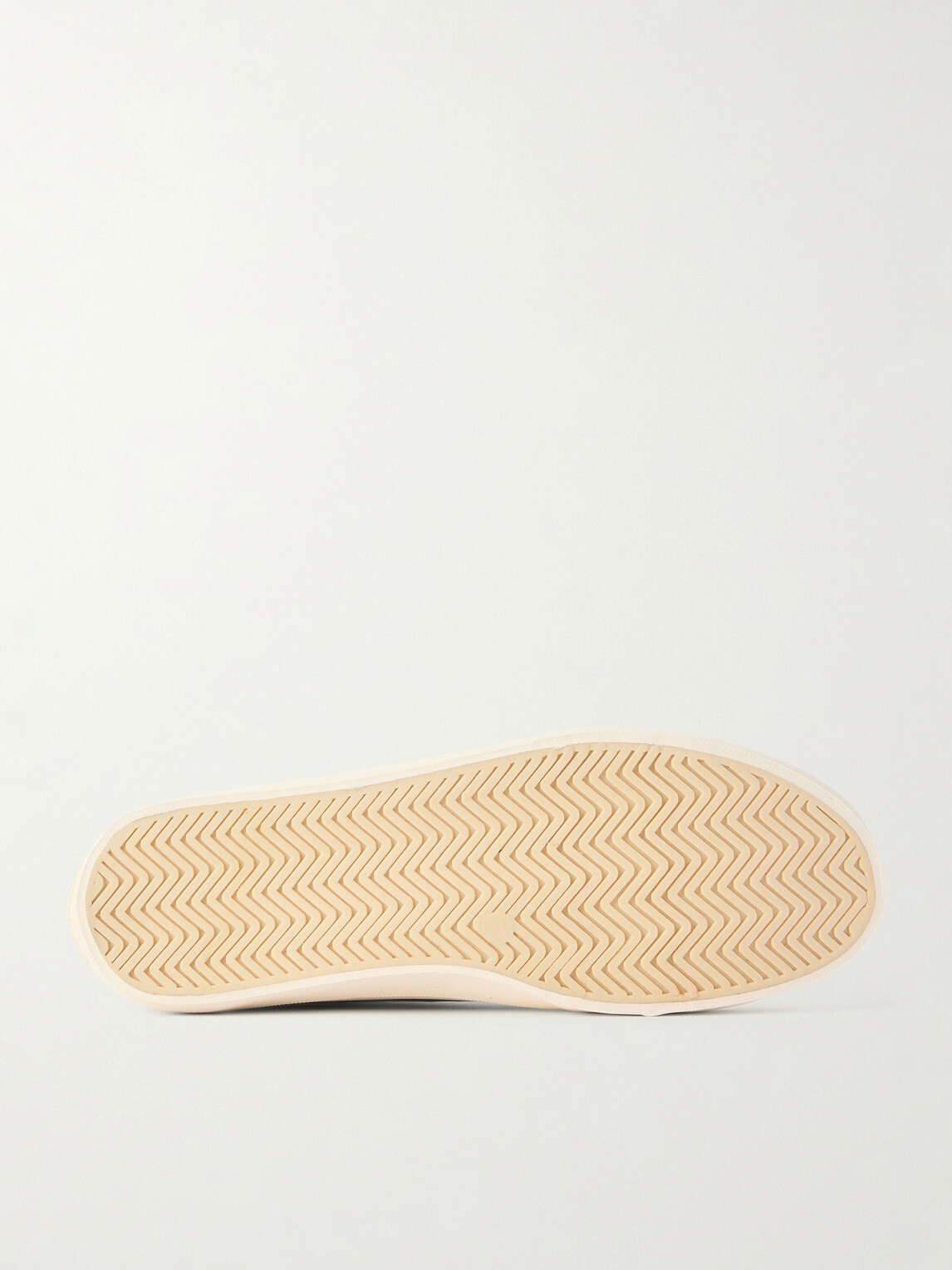 MORJAS - Plimsoll Rubber-Trimmed Leather Sneakers - Brown