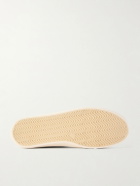 MORJAS - Plimsoll Rubber-Trimmed Leather Sneakers - Brown