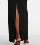 Solace London Gracie one-shoulder satin-trimmed gown