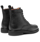 Mr P. - Jacques Full-Grain Leather Brogue Boots - Men - Black