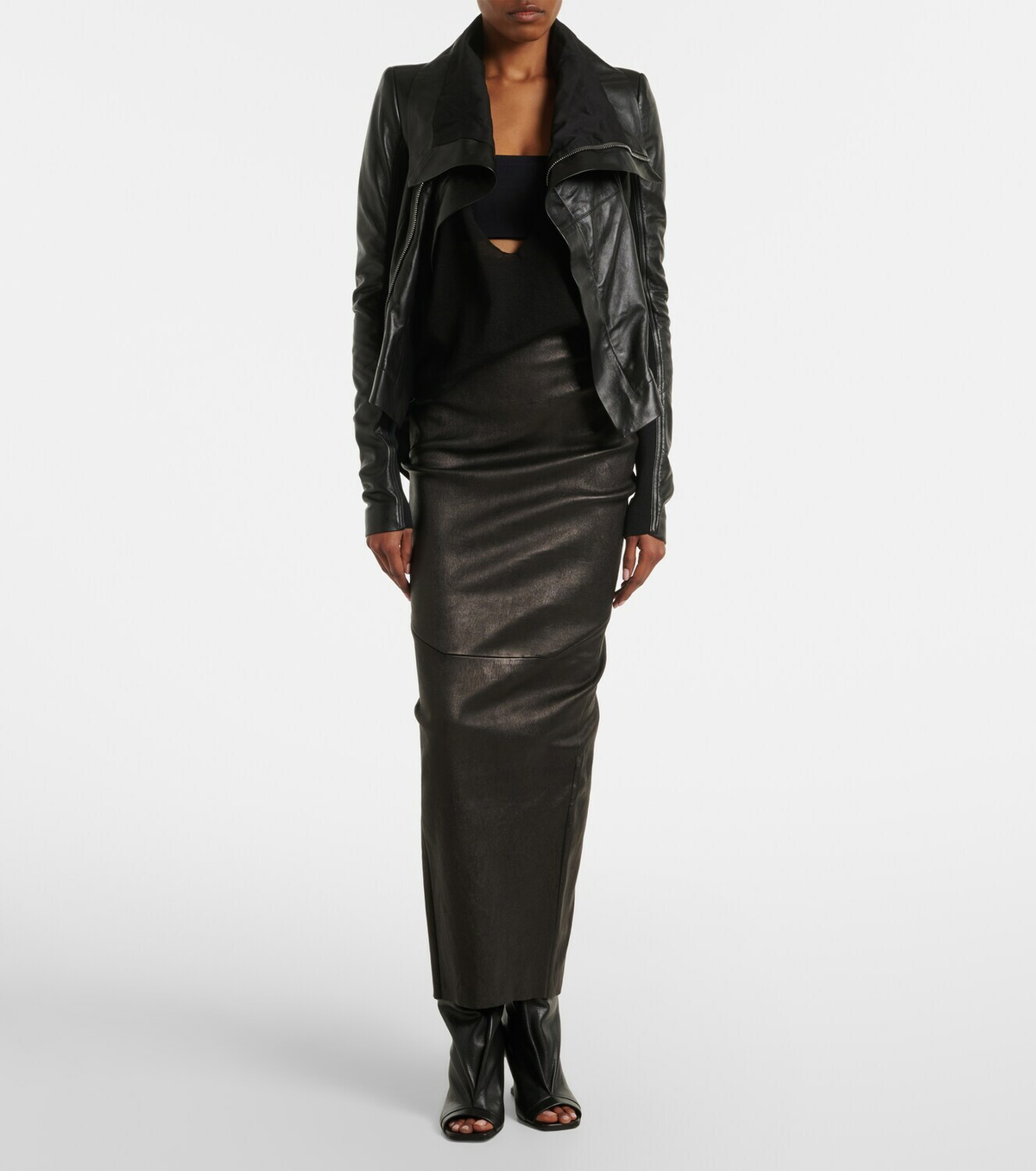 Rick Owens Naska leather biker jacket