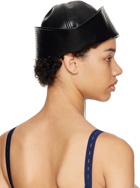 Vaquera Black Faux-Leather Sailor Hat