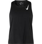 Nike Running - Aeroswift Logo-Print Perforated Dri-FIT Tank Top - Black