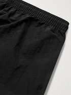 ADIDAS ORIGINALS - Adventure Logo-Embroidered Mesh-Trimmed Nylon Shorts - Black