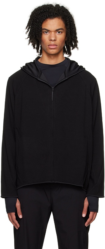 Photo: POST ARCHIVE FACTION (PAF) Black Curve Hoodie