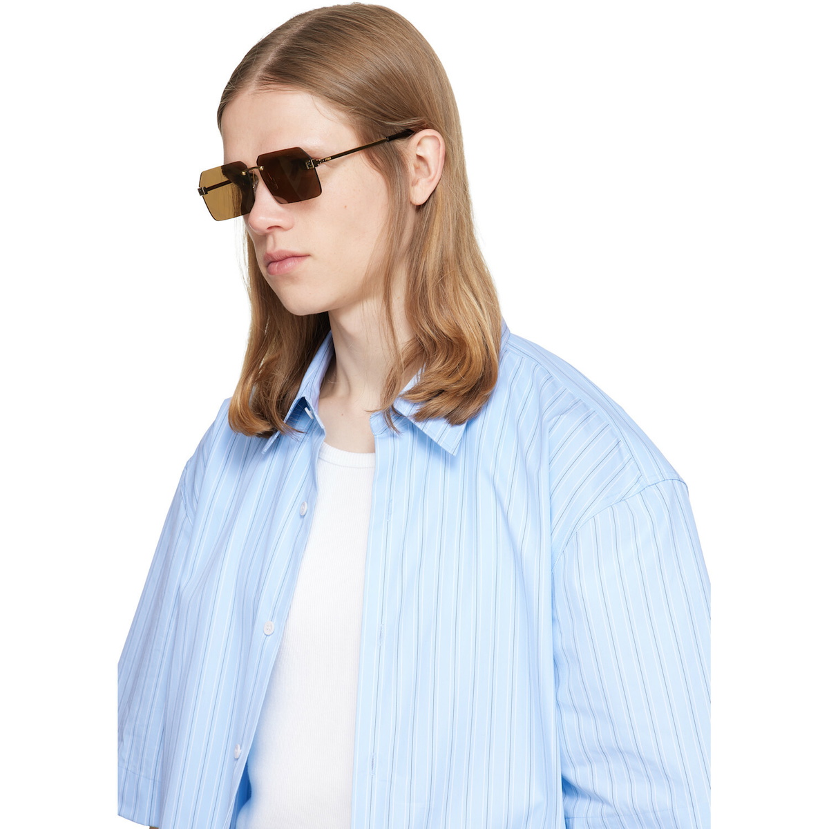 Fendi Gold Fendi Sky Sunglasses