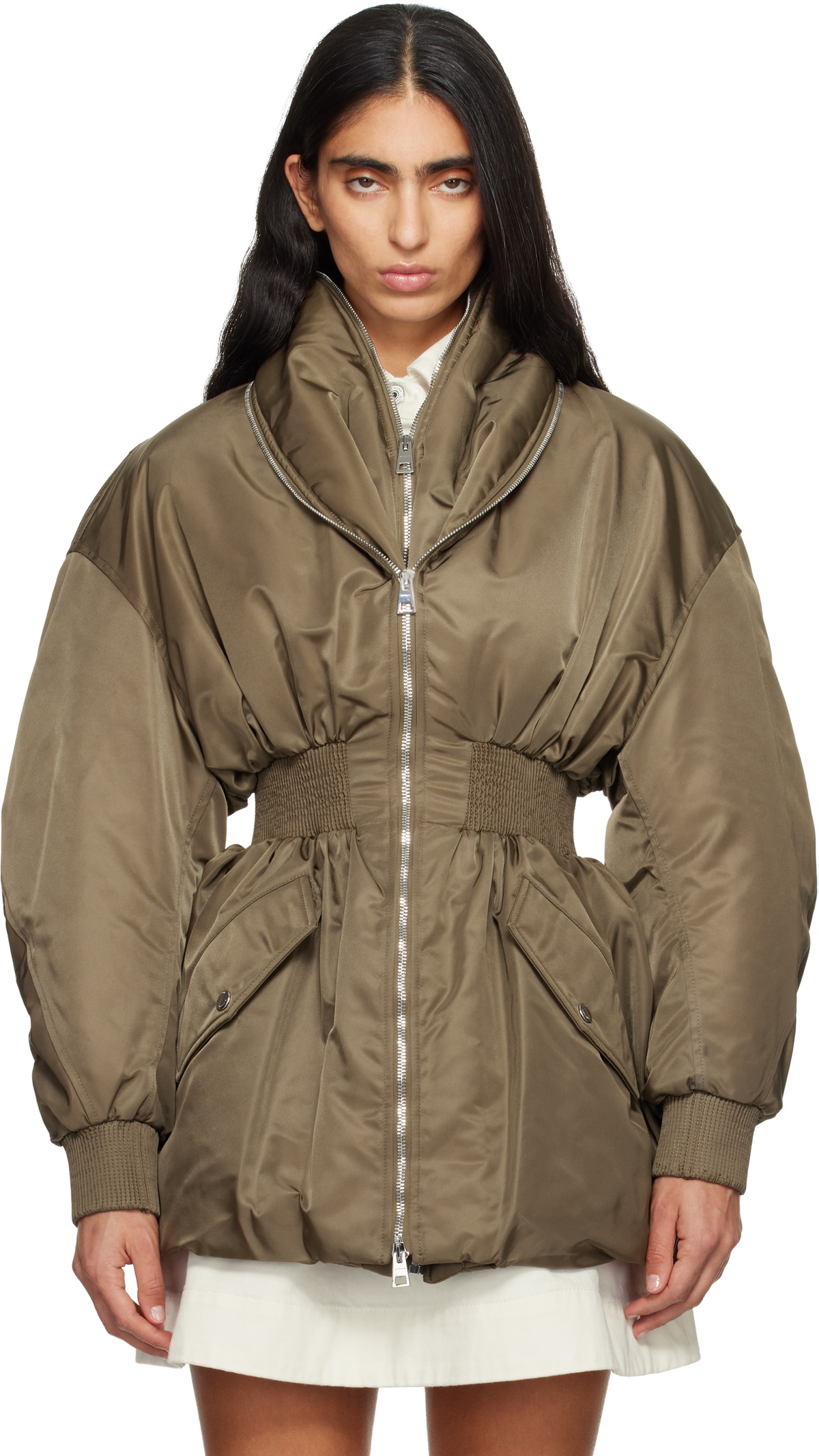 Givenchy Khaki Hourglass Bomber Jacket