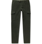 THOM SWEENEY - Tapered Slim-Fit Stretch-Cotton Corduroy Trousers - Green