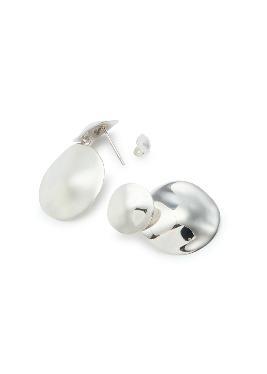 Agmes Short Stella Sterling Silver Drop Earrings - One Size
