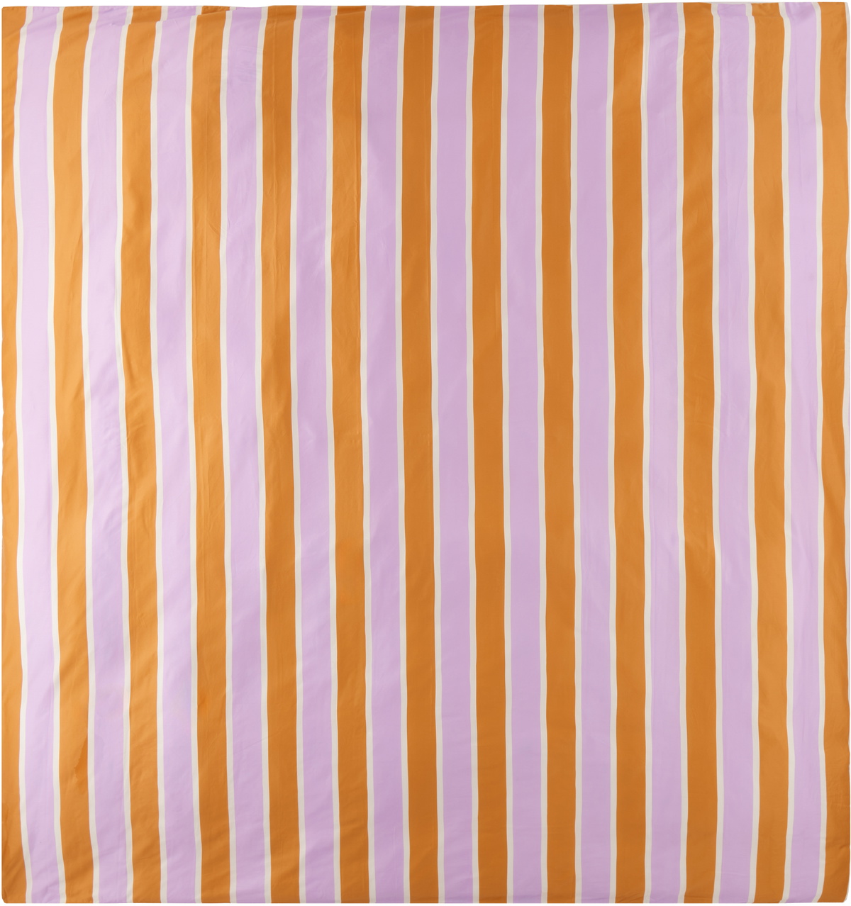 Dusen Dusen Orange & Purple Tommy Stripe Duvet Set, Full/Queen