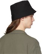 Z Zegna Black Zip Bucket Hat