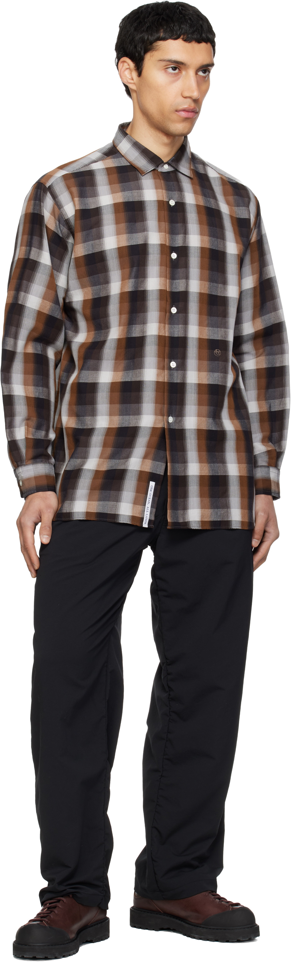 nanamica Brown Regular Collar Wind Shirt