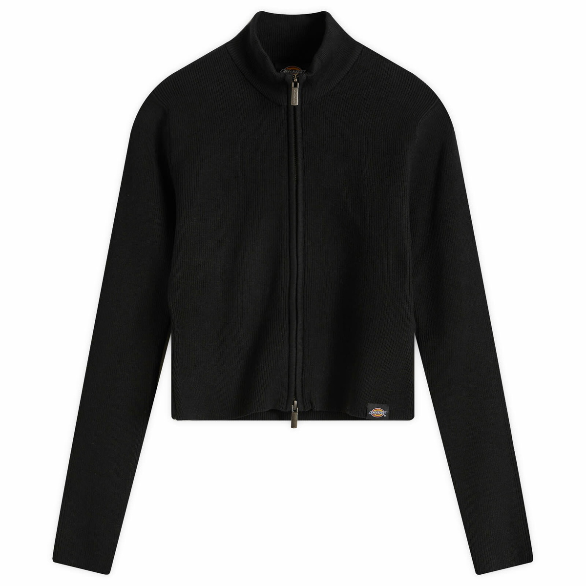 Dickies Women's East Helena Rib Zip Cardigan in Black