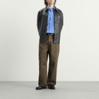 Drôle de Monsieur Men's D Ornament Leather Shirt in Black