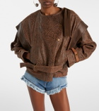 Isabel Marant Erine belted leather jacket