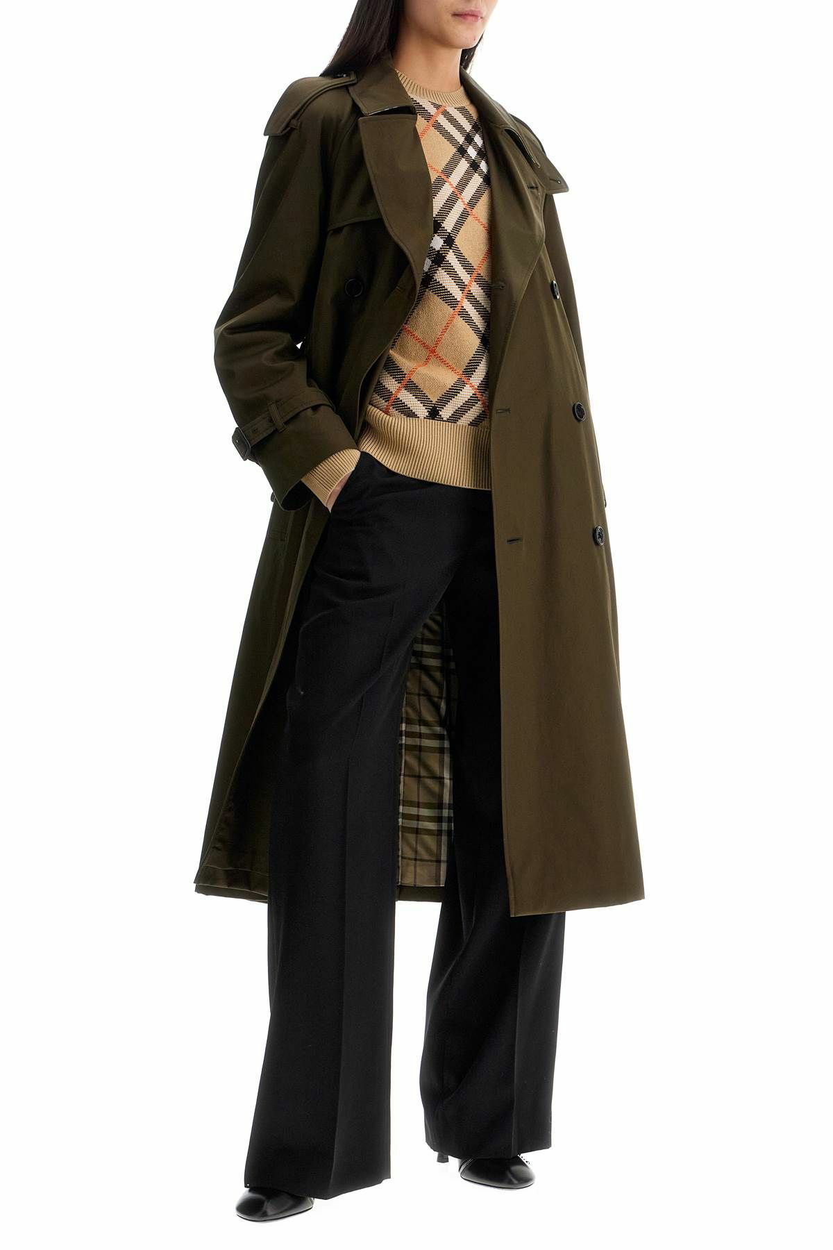 Burberryトレンチコート カーキ チェック