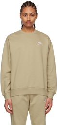 Nike Beige Sportswear Club Sweatshirt