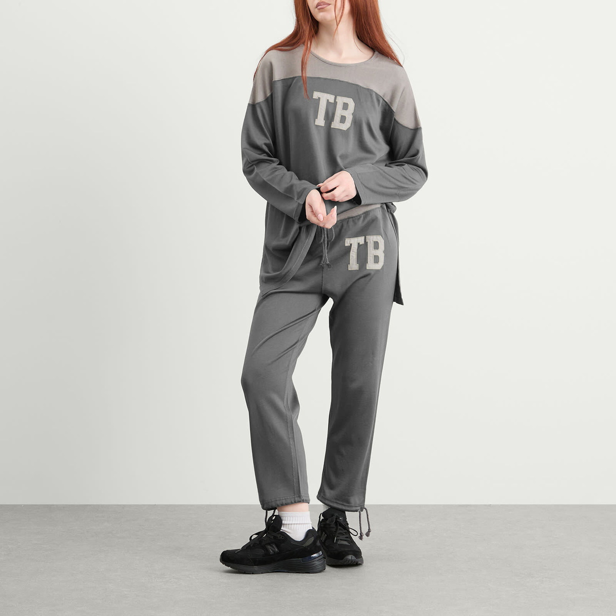 Beams Boy Women's Logo Easy Pants in Grey