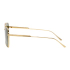 Bottega Veneta Gold Navigator Sunglasses