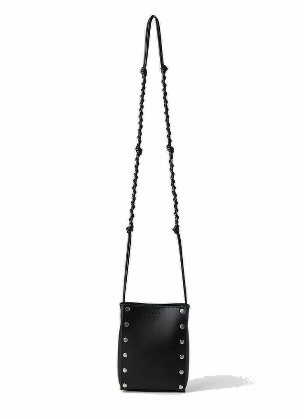 Photo: Rivets Tangled Small Crossbody Bag in Black