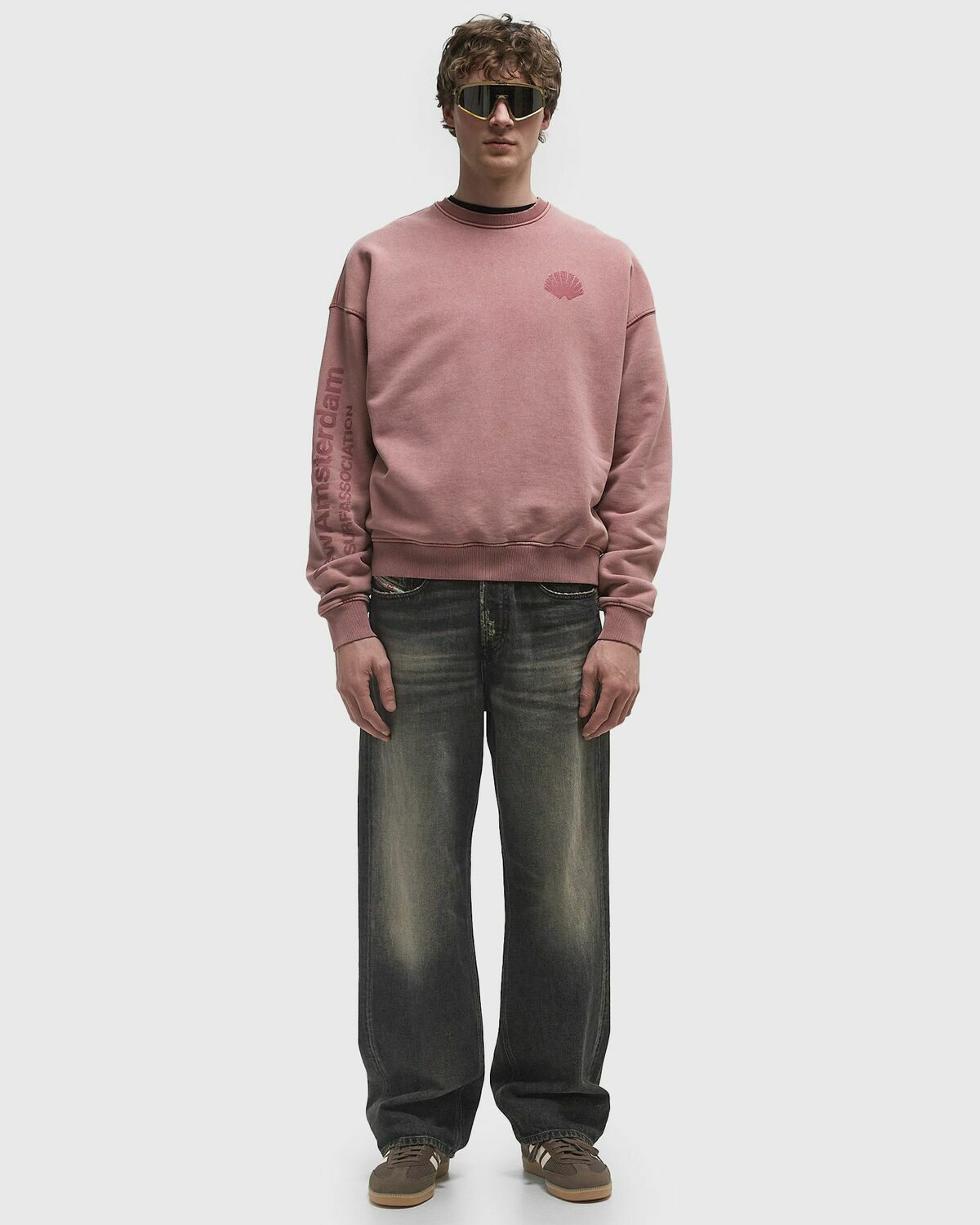 New Amsterdam LOGO CREWNECK SWEATER pink Mens Sweatshirt